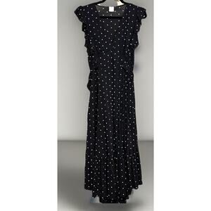 H&M Polka Dot Ruffled Maxi Dress Women’s 6